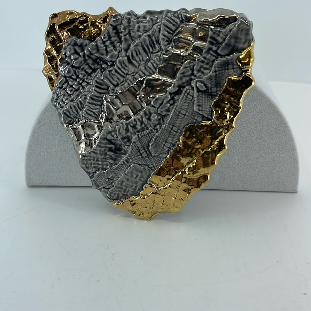 Vintage 1980's Brooch/ Belt Buckle signed by Sandy K